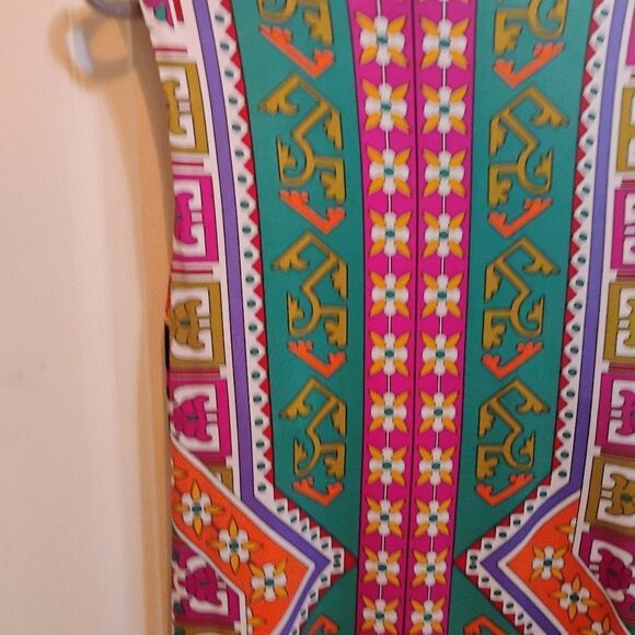 Nicole by Nicole Miller Vibrant Multicolor Midi Dress - Picture 9 of 11